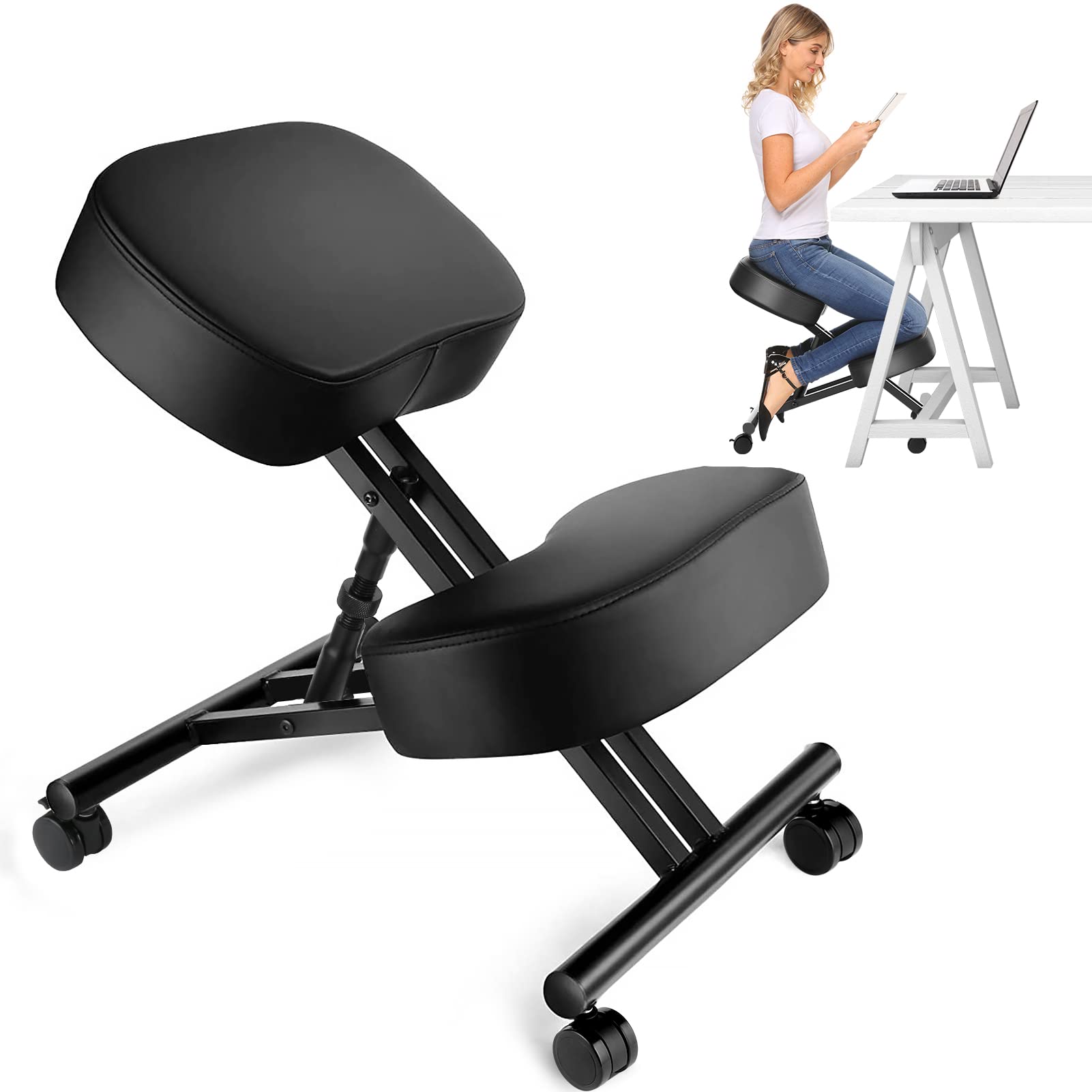 Home Improvements - Cadeira Ergonômica para Escritório, Banqueta Ajustável
