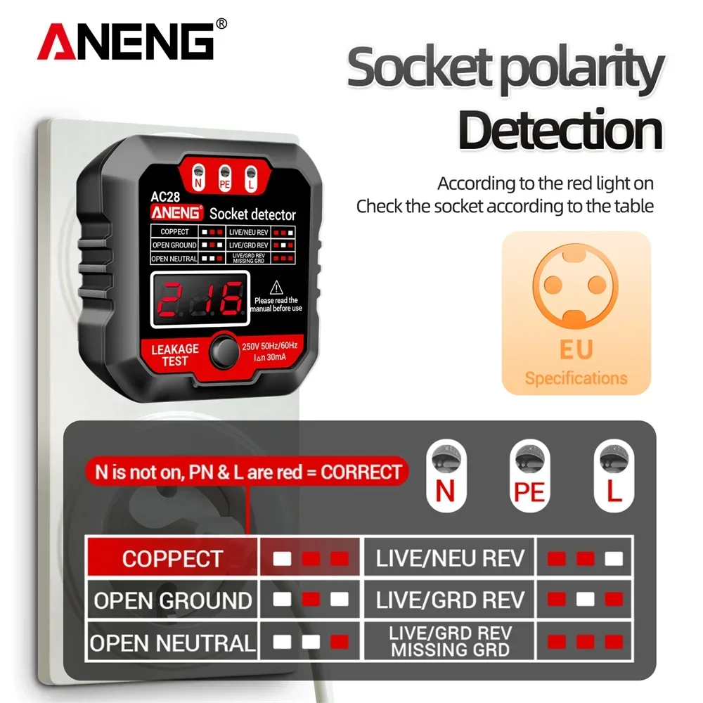 Testador de Tomada Digital ANE - Circuit Breaker Finder avaliação e preço