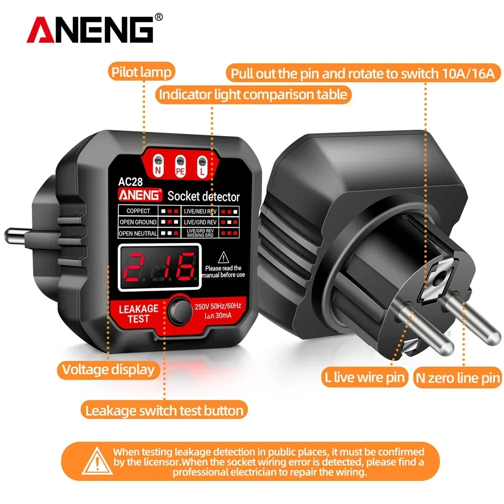 Testador de Tomada Digital ANE - Circuit Breaker Finder avaliação e preço